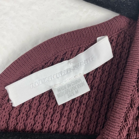ALEXANDER WANG Shrunken Tee Sweater Dress, Maroon - Picture 6 of 9